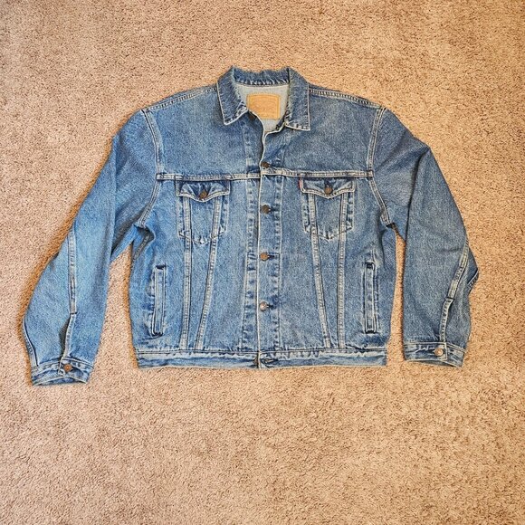 Levi's Other - Vtg Levis Jean Jacket 70503-02 XL Britain Hard Rock London Denim Trucker 80s 90s